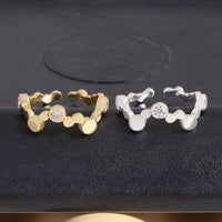 Irregular Bubbles Wave Adjustable Ring in 925 Sterling Silver