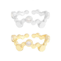 Irregular Bubbles Wave Adjustable Ring in 925 Sterling Silver