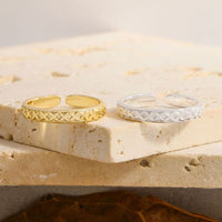 Casual Starbursts Adjustable 925 Sterling Silver Ring