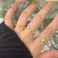 Casual Starbursts Adjustable 925 Sterling Silver Ring