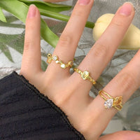 Shining Starburst Adjustable 925 Sterling Silver Ring