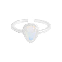 Lady Waterdrop Natural Opal Adjustable Ring