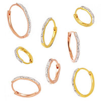 Casual Geometry Hoop Earrings in 925 Sterling Silver