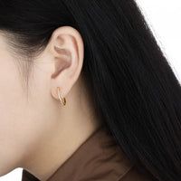 Casual Geometry Hoop Earrings in 925 Sterling Silver