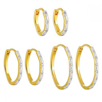 Casual Geometry Hoop Earrings in 925 Sterling Silver