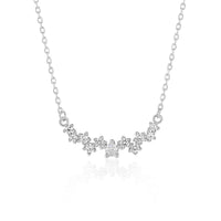 Irregular Crystal 925 Sterling Silver Necklace