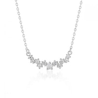 Irregular Crystal 925 Sterling Silver Necklace
