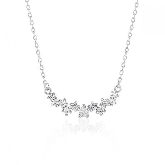 Irregular CZ 925 Sterling Silver Necklace