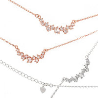 Irregular Crystal 925 Sterling Silver Necklace