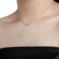 Irregular Crystal 925 Sterling Silver Necklace
