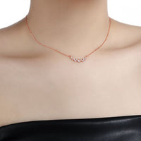 Irregular Crystal 925 Sterling Silver Necklace