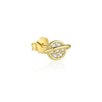 Celestial Crystal Gold Stud Earring (Single)