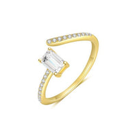Shining Baguette 925 Sterling Silver Necklace, Bracelet, Ring and Earring