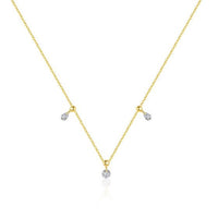 Golden Crystal Geometry 925 Sterling Silver Jewelry Set
