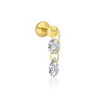 Golden Crystal Geometry 925 Sterling Silver Jewelry Set