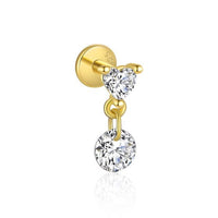 Golden Crystal Geometry 925 Sterling Silver Jewelry Set