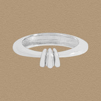 Irregular Geometry Three-Circle Sterling Silver Ring