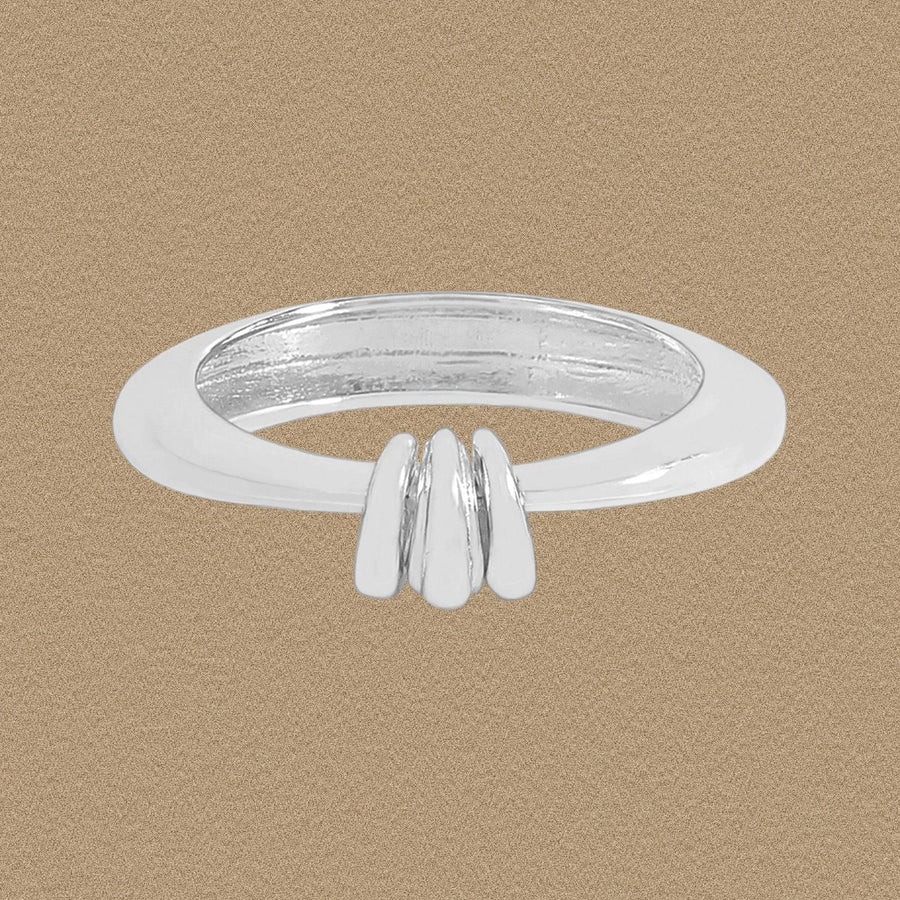 Irregular Geometry Three-Circle Sterling Silver Ring