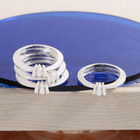 Irregular Geometry Three-Circle Sterling Silver Ring
