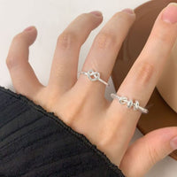 Irregular Geometry Three-Circle Sterling Silver Ring