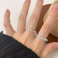 Irregular Geometry Three-Circle Sterling Silver Ring