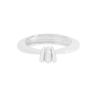 Irregular Geometry Three-Circle Sterling Silver Ring
