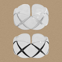 Quilted Wide Adjustable Ring in 925 Sterling Silver