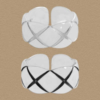 Quilted Wide Adjustable Ring in 925 Sterling Silver