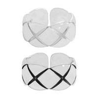 Quilted Wide Adjustable Ring in 925 Sterling Silver