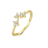Crystal Flower 925 Sterling Silver Studs, Ring, Necklace & Bracelet