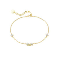 Crystal Flower 925 Sterling Silver Studs, Ring, Necklace & Bracelet