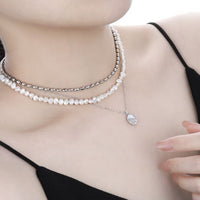 Crystal Star Geometry Necklace in 925 Sterling Silver