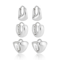 Mini Circle Geometry Hoop Earring (Single)