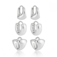 Mini Circle Geometry Hoop Earring (Single)