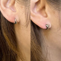 Mini Circle Geometry Hoop Earring (Single)