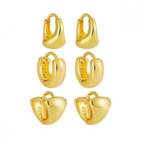Mini Circle Geometry Hoop Earring (Single)