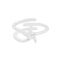 Starfish Adjustable Ring, 925 Sterling Silver