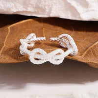 Twisted Bow-Knot 925 Sterling Silver Adjustable Ring