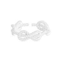 Twisted Bow-Knot 925 Sterling Silver Adjustable Ring