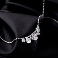 Water Drop Cubic Zirconia Necklace in 925 Sterling Silver