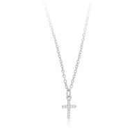 925 Sterling Silver Cubic Zirconia Cross Necklace