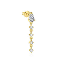 Holiday Geometry Crystal Oval Rhombus Earrings