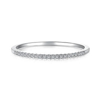 Minimalist Crystal Line Adjustable 925 Sterling Silver Ring