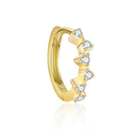 Modern Triangle Cubic Zirconia Sterling Silver Stud Earrings
