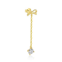 Honey Moon Golden Crystal Bow-Knot Adjustable Ring