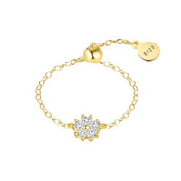 Crystal Floral Pendant Necklace, 925 Sterling Silver