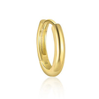 Golden Flower 925 Sterling Silver Hoop Stud Earrings