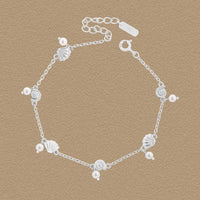 Shell Pearl Conch Bracelet in 925 Sterling Silver