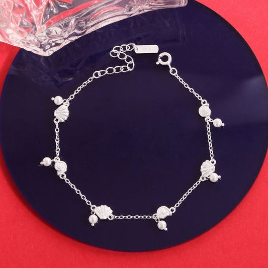 Shell Pearl Conch Bracelet in 925 Sterling Silver