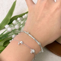 Shell Pearl Conch Bracelet in 925 Sterling Silver